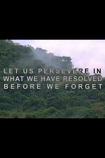 Affiche du film Let Us Persevere in What We Have Resolved Before We Forget (2013)