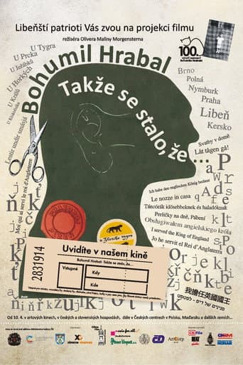ملصق فيلم Bohumil Hrabal „Takže se stalo, že...“ (2014)