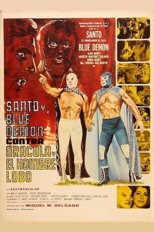 Affiche du film Santo y Blue Demon vs Dracula y el Hombre Lobo (1973)