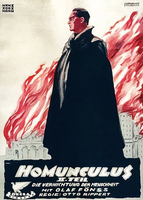 Affiche du film Homunculus, 5. Teil: Die Vernichtung der Menschheit (1917)