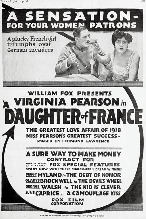 A Daughter of France (1918) movie poster