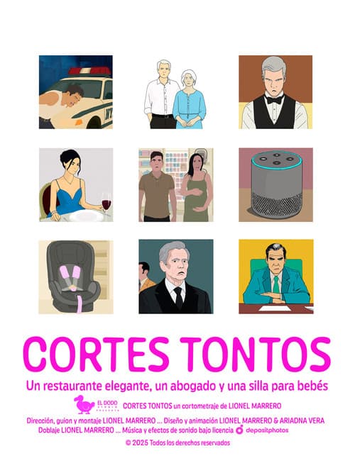 ملصق فيلم Cortes tontos: un restaurante elegante, un abogado y una silla para bebés (2025)