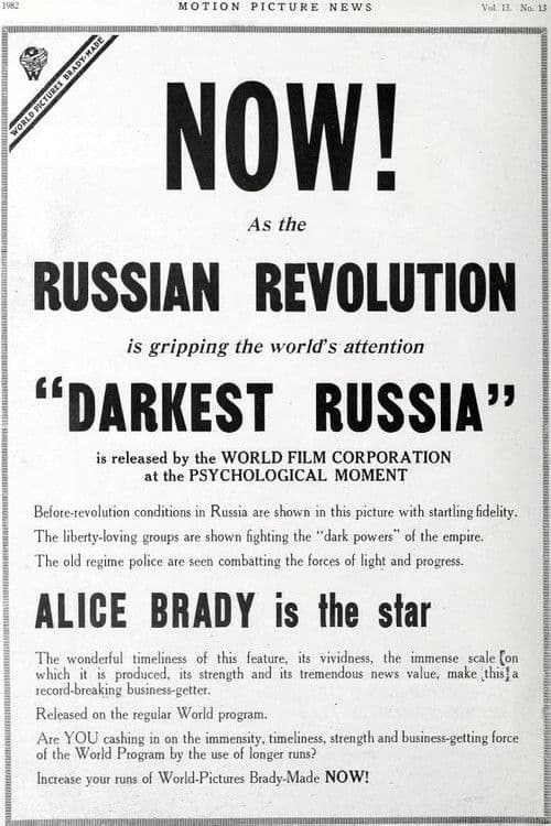 Affiche du film Darkest Russia (1917)