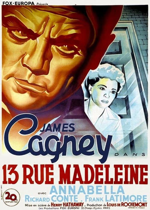 Affiche du film 13 Rue Madeleine (1947)