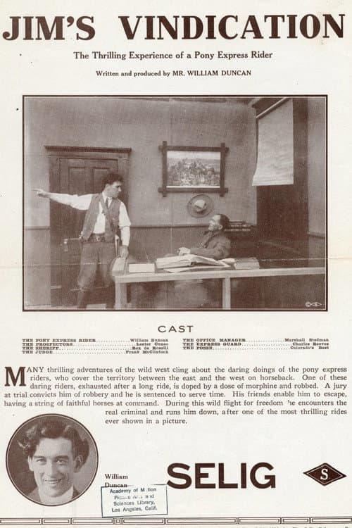 ملصق فيلم Jim's Vindication (1912)