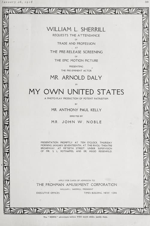 ملصق فيلم My Own United States (1918)