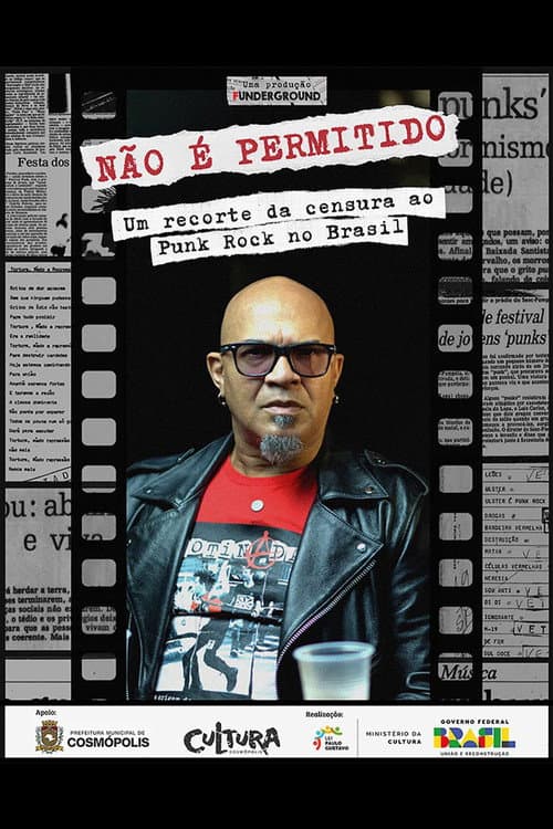 Affiche du film Não é Permitido: um recorte da censura ao Punk Rock no Brasil (2025)